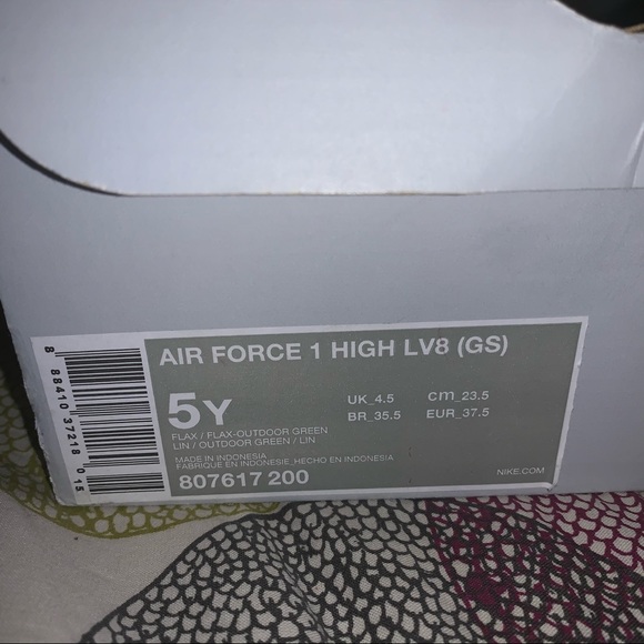 AIR FORCE 1 HIGH LV8 (GS) SIZE 5y - Picture 2 of 8